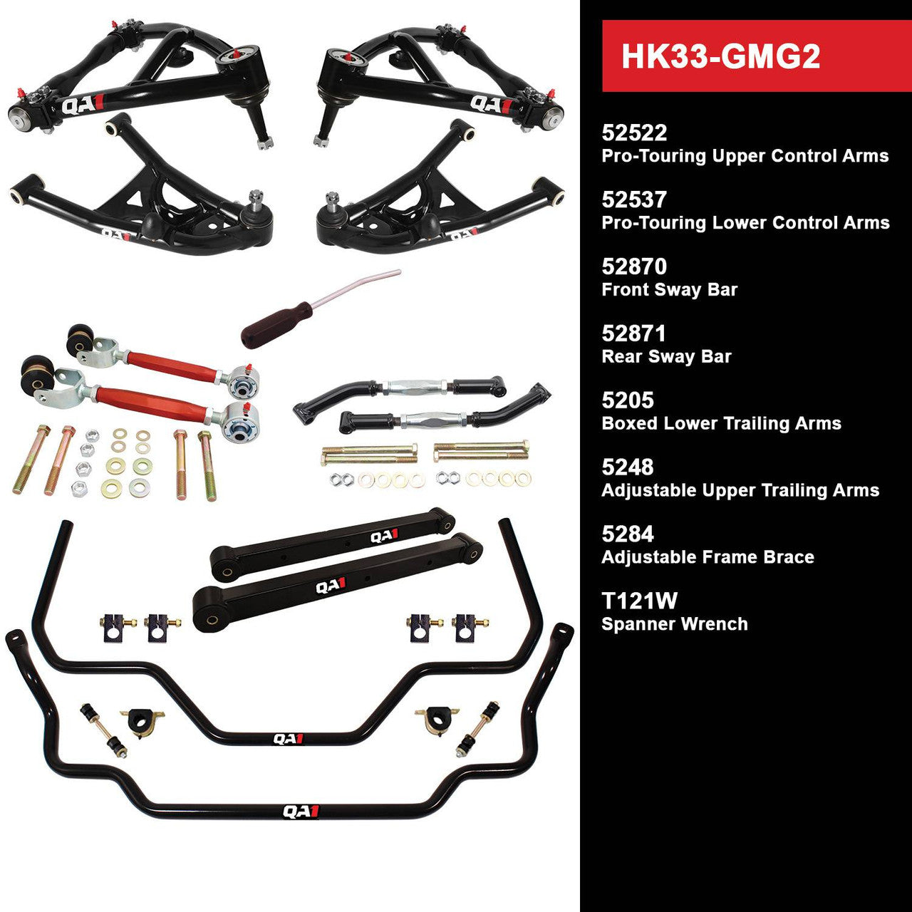 QA1 HK33-GMG2 Level 3 Full Vehicle Handling Kit 69-72 GM G-Body W/O Shocks