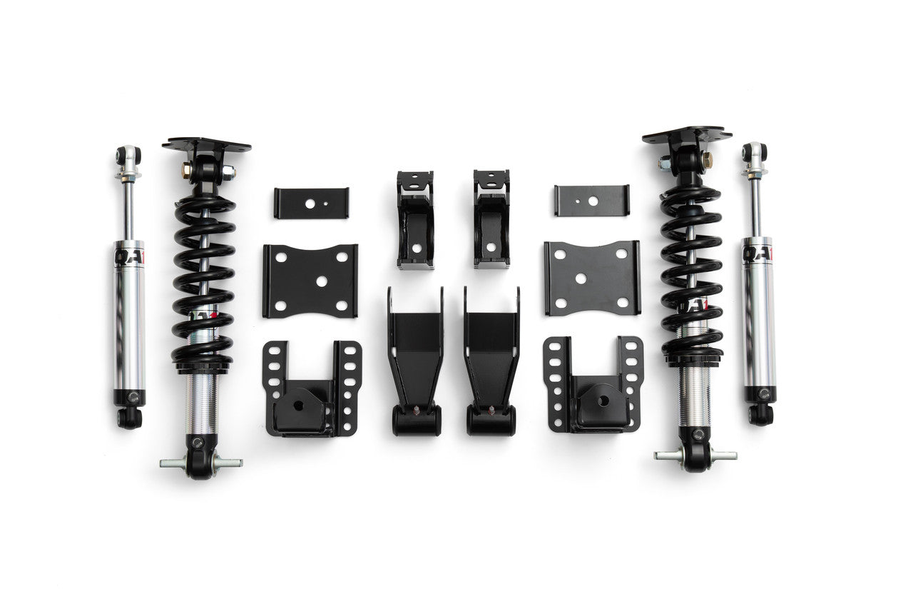 QA1 LK01-GMT03 4/6 Lowering Kit w/o Spindles 2007-2018 Silverado 1500/Sierra 1500 2WD Single Adjustable