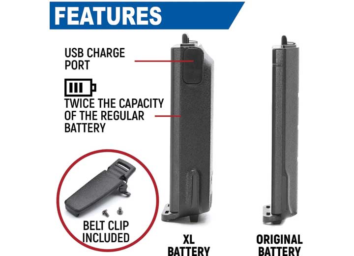 Rugged Radios BAT-RDH16-XL