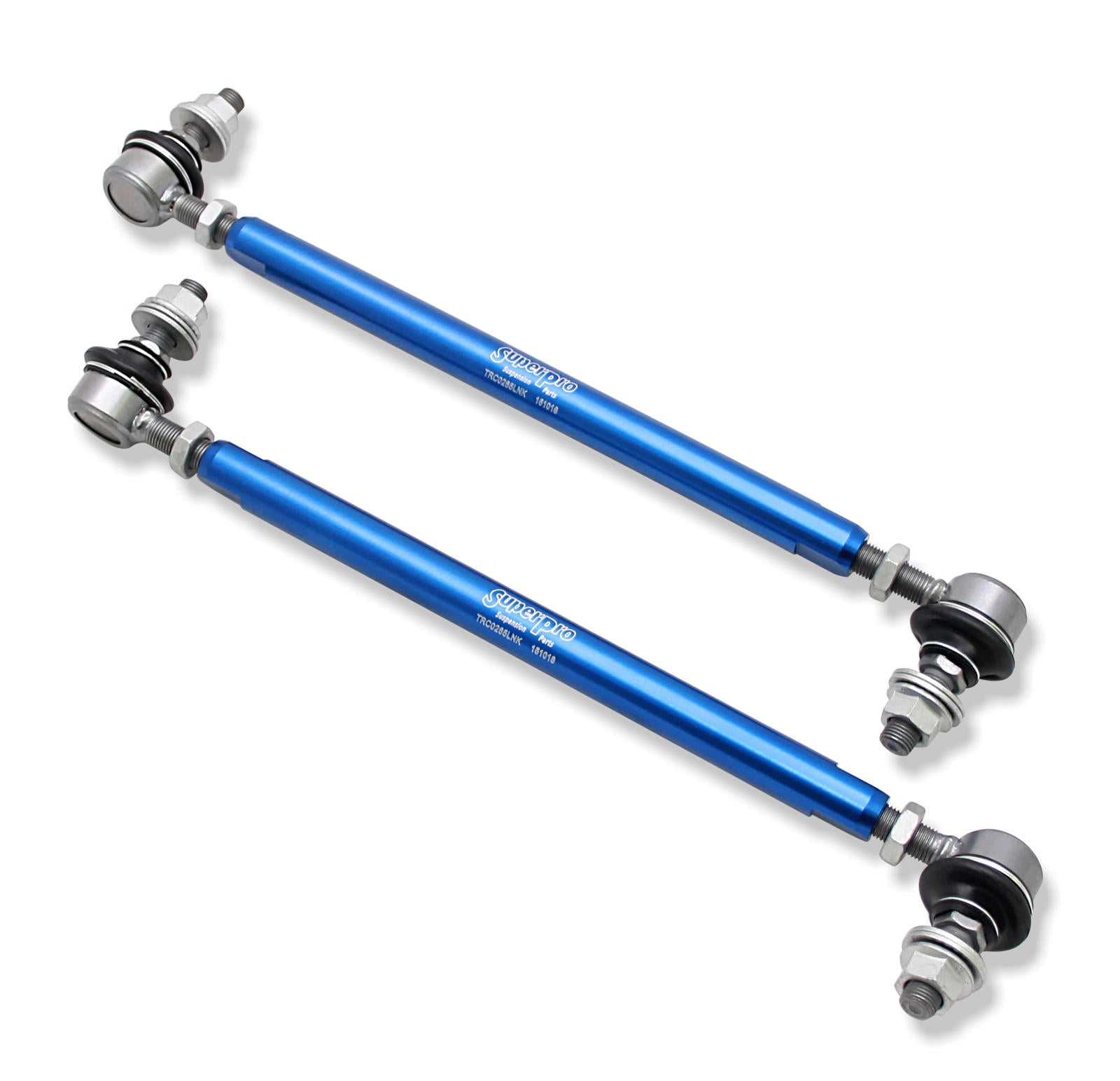 Front Sway Bar Link Kit - Heavy Duty Adjustable (320mm-365mm Length, 10mm Studs)