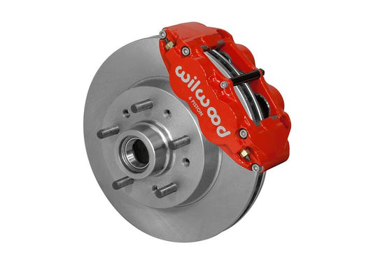 Wilwood Narrow Superlite 6R Front Brake Kit 11.86in Red 64-70 GM C10 w/ Factory Drum Spindles
