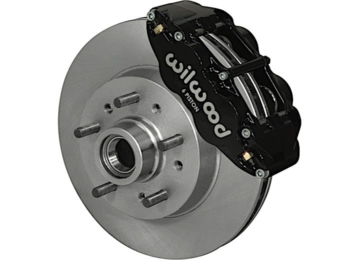Wilwood Narrow Superlite 6R Front Brake Kit 11.86in Black 64-70 GM C10 w/ Factory Drum Spindles
