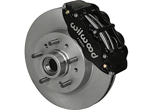 Wilwood Narrow Superlite 6R Front Brake Kit 11.86in Black 64-70 GM C10 w/ Factory Drum Spindles