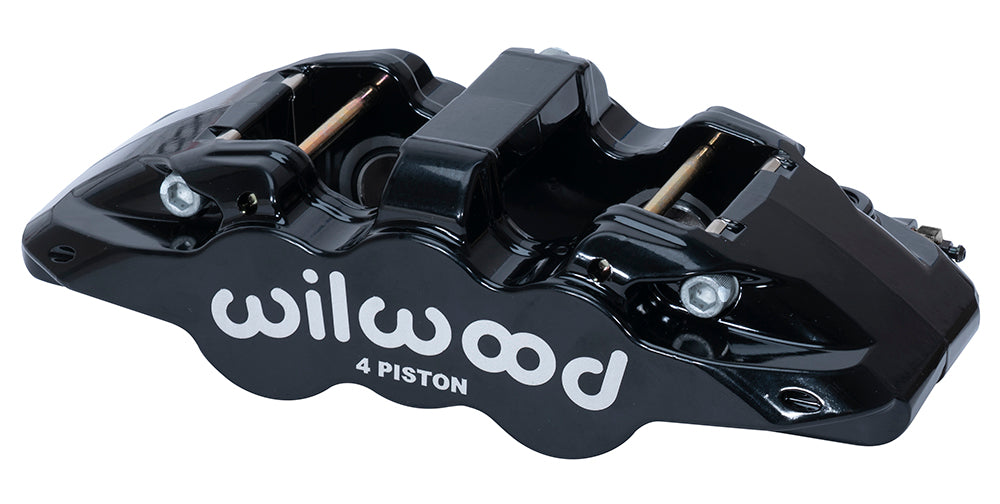 Wilwood 120-14440-BK Wilwood Caliper - Aero4-DS Forged Four-Piston Caliper Black 1.12in Piston 1.10in Rotor - Black