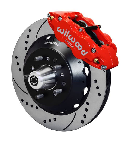 Wilwood 140-12638 Wilwood Narrow Superlite 6R Front Hub Kit 14.00in 1965-1969 Mustang Drum Spindle