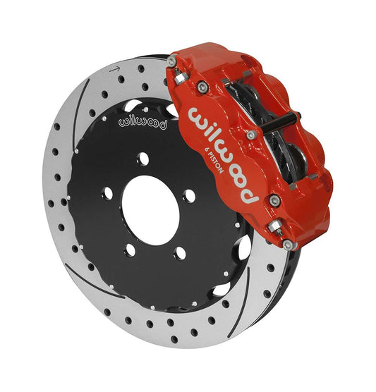 Wilwood 140-14680 Wilwood Narrow Superlite 6R Front Big Brake Kit 12.88in Slotted Black 05-11 Ford Crown Victoria