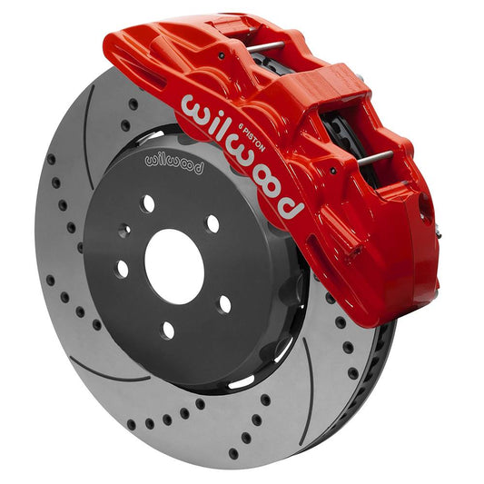 Wilwood 140-15431 Wilwood SX6R Front Brake Kit 15in Lug Drive Slotted Black w/ Lines 10-14 Chevrolet Camaro SS