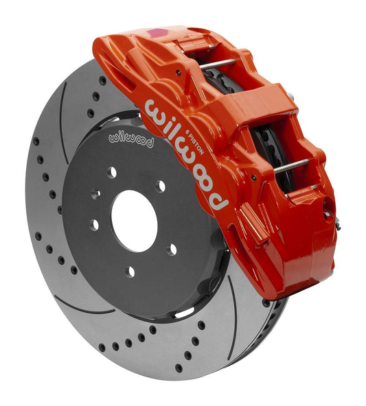 Wilwood 140-15743 Wilwood SX6R Front Brake Kit 15in Slotted Black w/ Lines 14+ Chevy Corvette C7