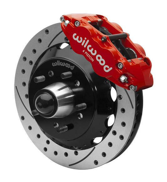 Wilwood 140-15941 Wilwood Superlite 6R Front Brake Kit for 63-87 Chevy C10 Prospindle 13.06 in Diameter Black Calipers