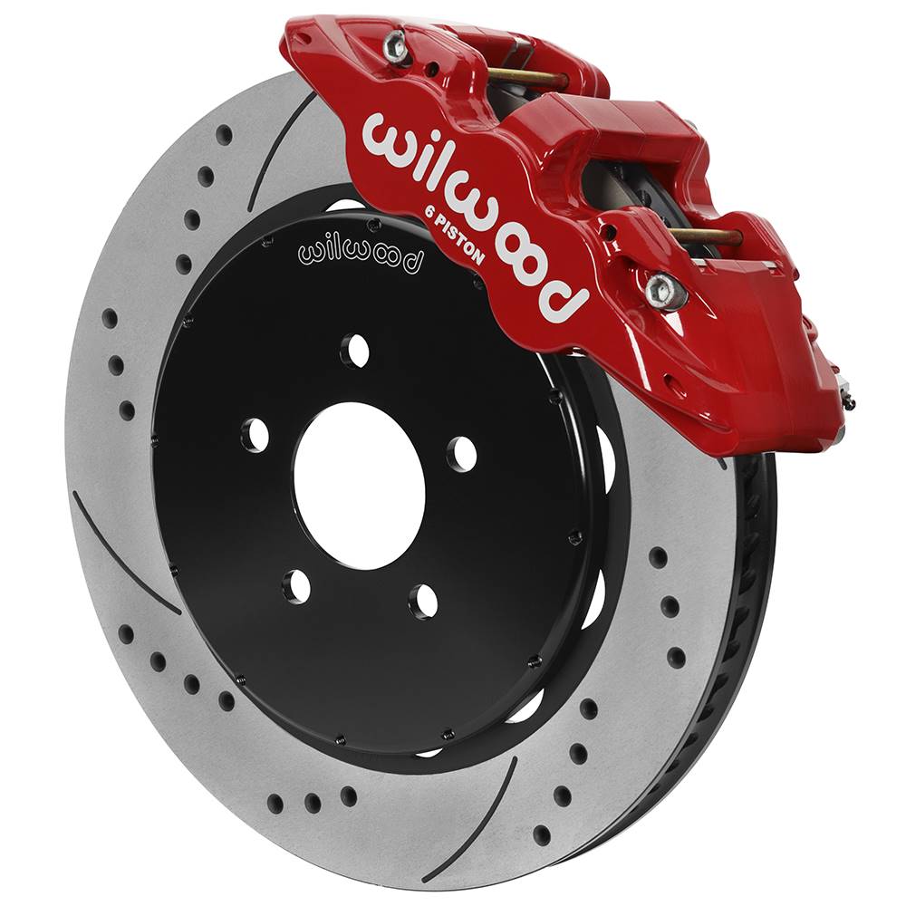 Wilwood 140-16403 Wilwood Aero6R Front Big Brake Kit 14in Slotted Black Powder Coat 94-04 Ford Mustang SN95
