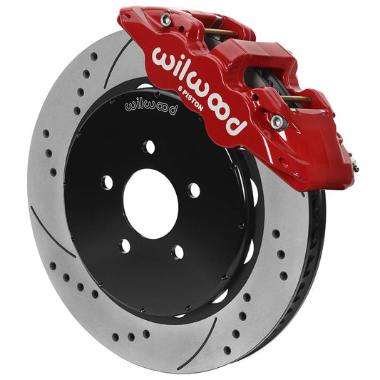 Wilwood 140-16403 Wilwood Aero6R Front Big Brake Kit 14in Slotted Black Powder Coat 94-04 Ford Mustang SN95