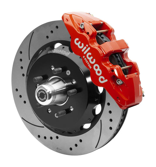 Wilwood 140-16910 Wilwood 55-57 Chevy Bel Air Aerolite 6R Kit, 5 x 4.50in/4.75in Hub - 14.00in Slotted Rotor