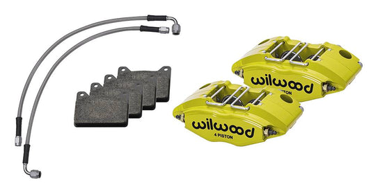 Wilwood 140-17019 Wilwood 69-74 Porsche 911 Front Powerlite Caliper Kit 3in MT - Black