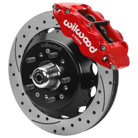Wilwood 140-17088 Wilwood Forged 6 Piston Superlite Caliper, GT 48 Vane Spec37 Slotted Rotor - 12.88x1.25