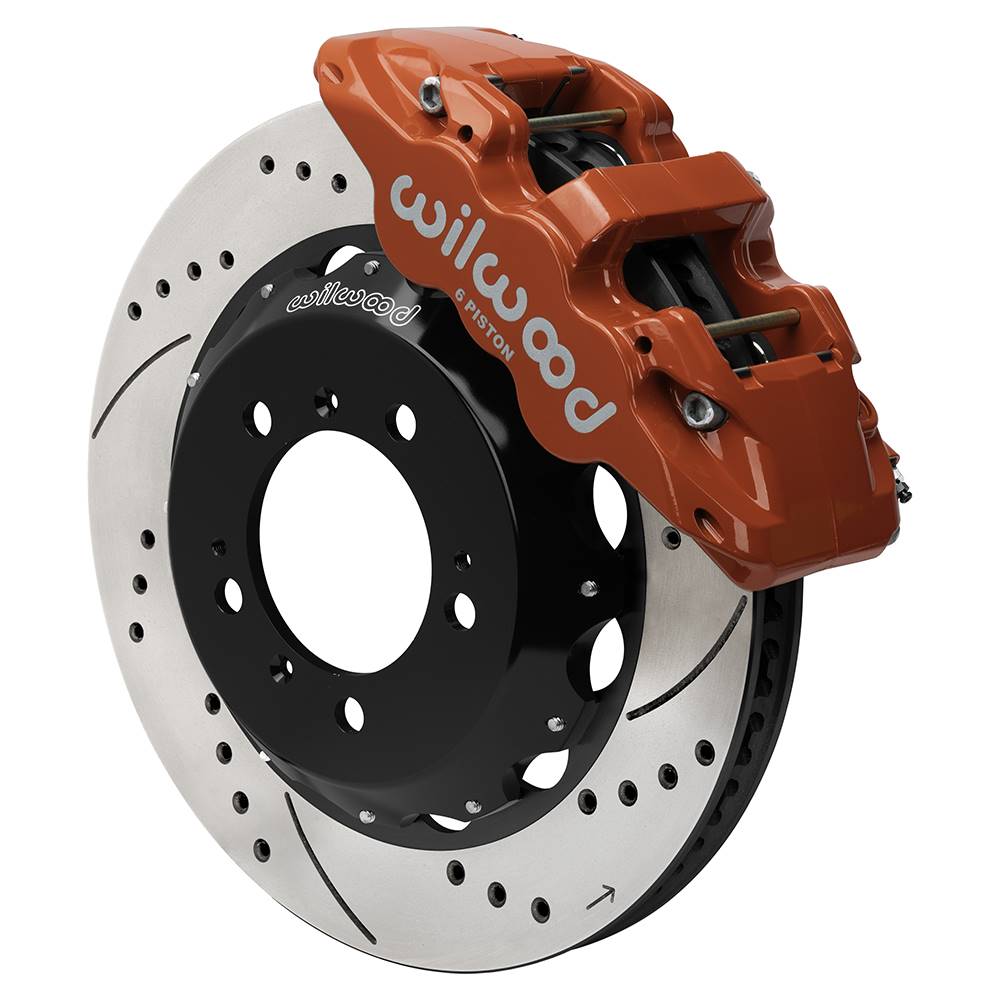 Wilwood 140-17100 Wilwood 99-12 Porsche 911(996/997) Aero6 Front Brake Kit Slotted 14.00in Rotor W/Lines - Black