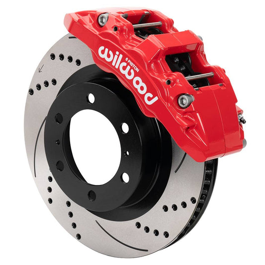 Wilwood 140-17284 Wilwood 15-21 Toyota 4Runner Aero6-DM Black Front Brake Kit - Slotted