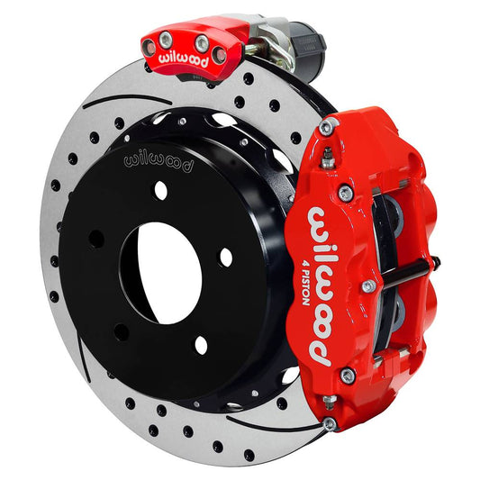 Wilwood 140-18044 Wilwood 88-98 GM C1500 Superlite Rear Electronic Parking Brake Kit 12.88in Rotor 3.25in Offset - Blk