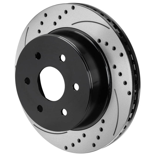 Wilwood 160-16195-BK Wilwood Rotor-2.22in Offset-SRP-BLK-Drill-LH - 6 Lug