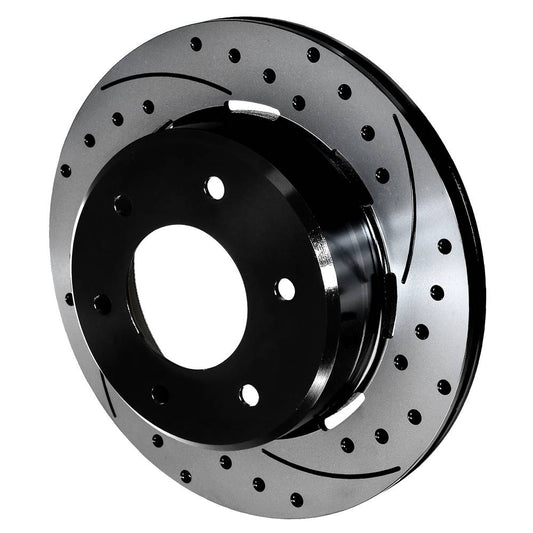 Wilwood 160-16624-BK Wilwood 6x5.5 SRP Drilled Performance Rear Rotor & Hat R/H - Black