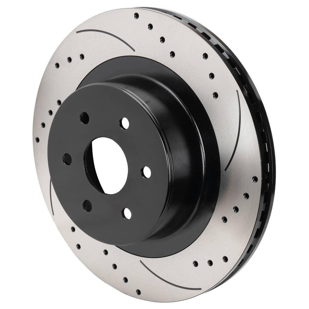 Wilwood 160-16662-BK Wilwood 6x5.5 SRP Drilled Performance Rear Rotor & Hat R/H - Black