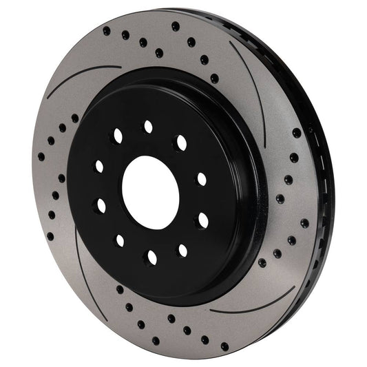 Wilwood 160-16966-BK Wilwood SRP Drilled & Slotted Performance Rotor - Right Hand Side - Black Electro Coat