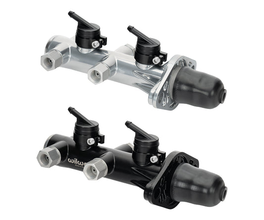 Wilwood 260-14244-BK Wilwood Tandem Remote Master Cylinder - 1 1/8in Bore Black