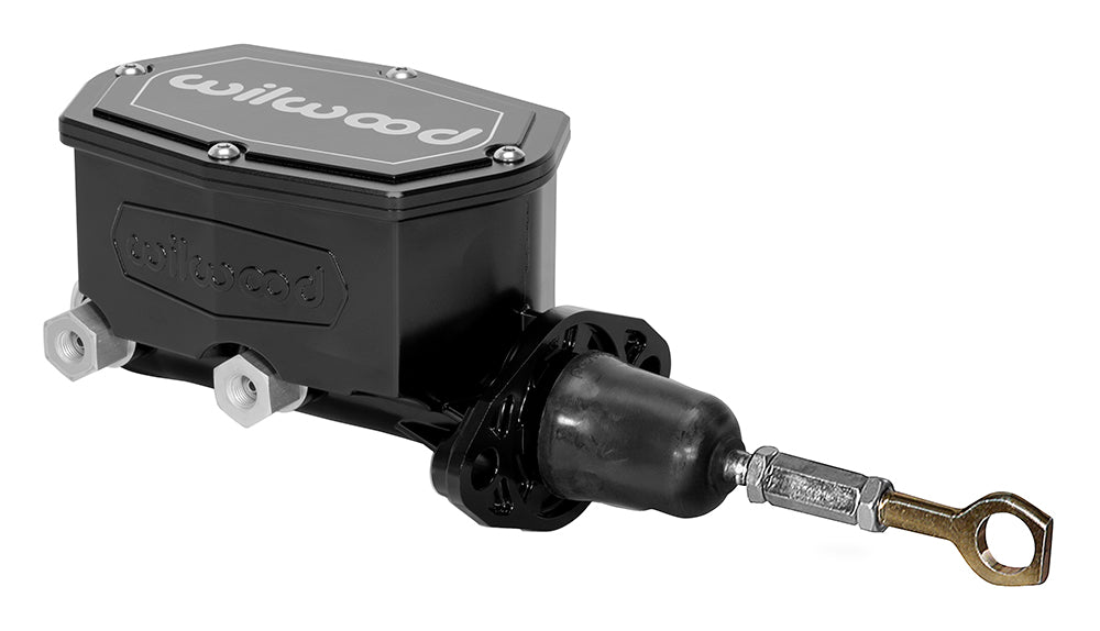 Wilwood 260-15521-BK Wilwood Compact Tandem Master Cylinder - 15/16in Bore - w/Pushrod fits Mustang (Black)