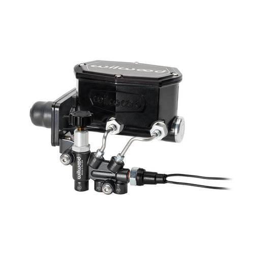 Wilwood 261-17798-BK Wilwood MOPAR Compact Tandem M/C Kit w/ P-Valve 1in Bore - Black