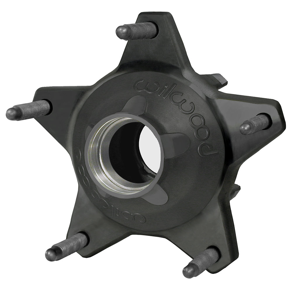 Wilwood 270-6735BC Wilwood Hub-Starlite 55 Front w/Snap-Cap Std. Offset 5/8 C Studs-Black