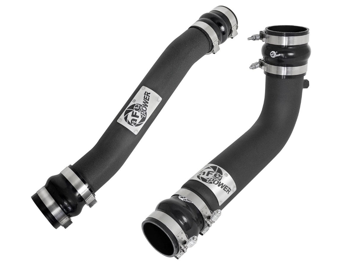 aFe 46-20034-B BladeRunner 3 IN &amp; 3-1/2 IN Aluminum Hot and Cold Charge Pipe Kit Black