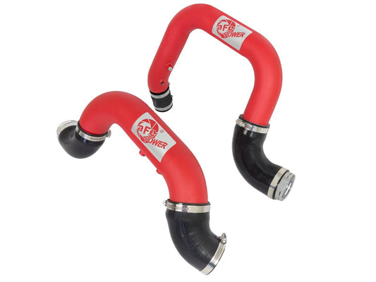 aFe 46-20264-R BladeRunner 2-1/2 IN &amp; 3 IN Aluminum Hot and Cold Charge Pipe Kit Red