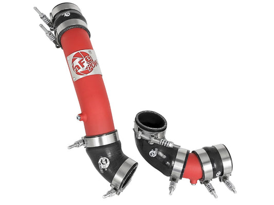 aFe 46-20324-R BladeRunner 2-1/4 IN &amp; 2-1/2 IN Aluminum Hot and Cold Charge Pipe Kit Red