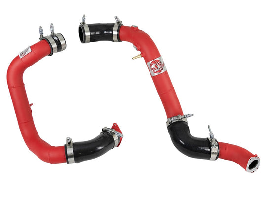 aFe 46-20344-R BladeRunner 2-1/4 IN &amp; 2-1/2 IN Aluminum Hot and Cold Charge Pipe Kit Red