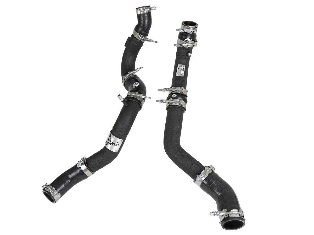 aFe 46-20354-B BladeRunner 2-1/4 IN &amp; 2-1/2 IN Aluminum Hot and Cold Charge Pipe Kit Black