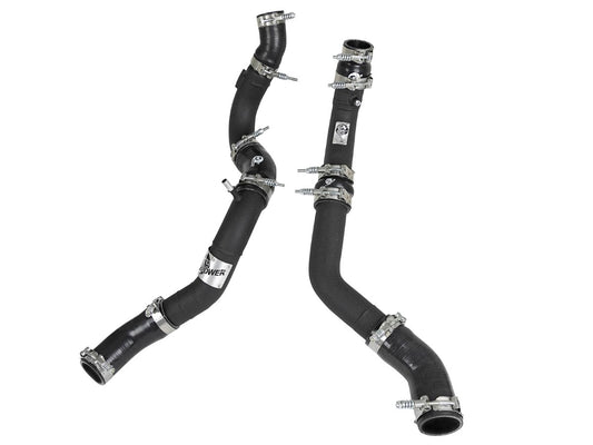 aFe 46-20354-B BladeRunner 2-1/4 IN &amp; 2-1/2 IN Aluminum Hot and Cold Charge Pipe Kit Black