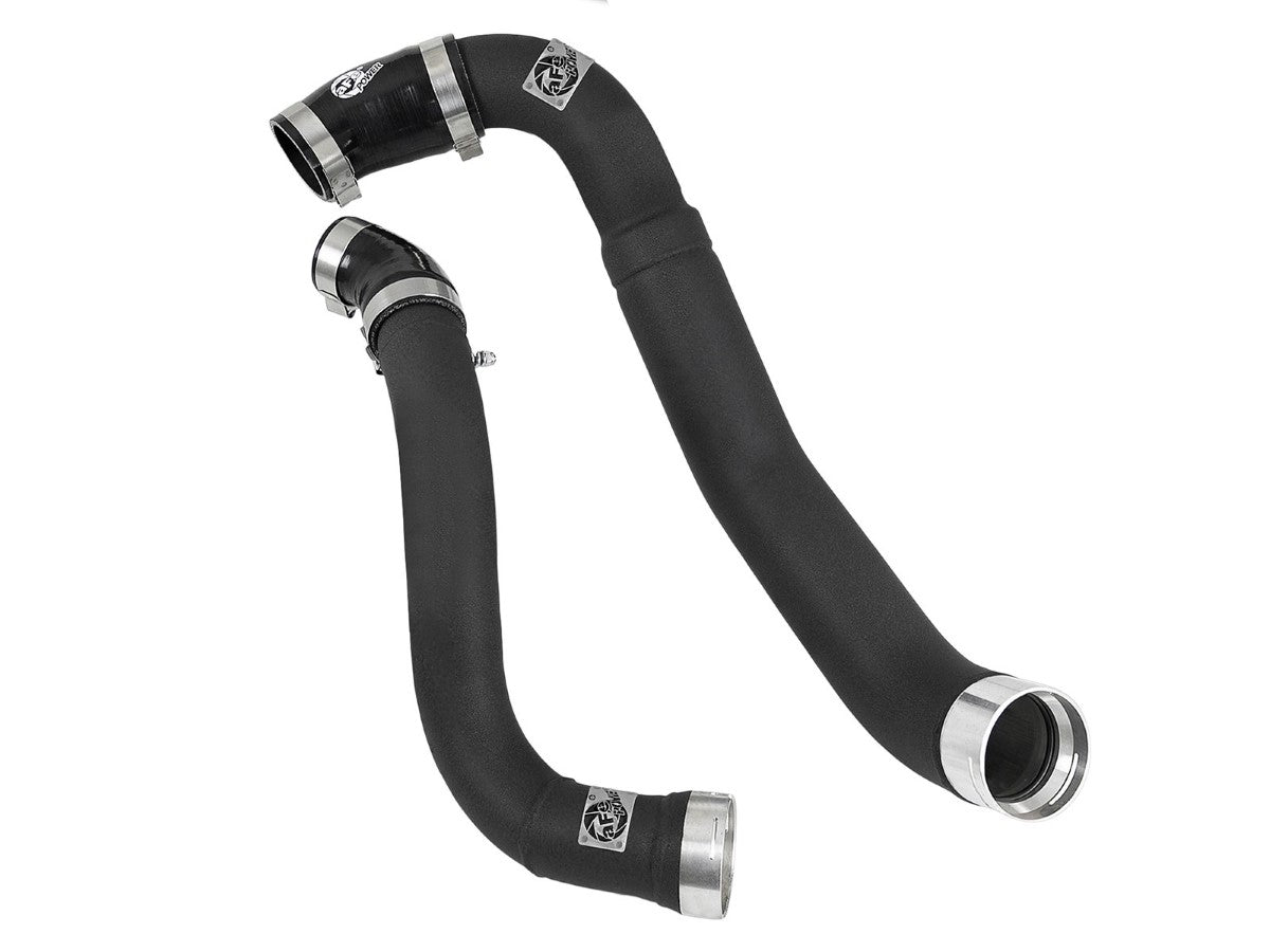 aFe 46-20364-B BladeRunner 3-1/2 IN to 3 IN Aluminum Hot and Cold Charge Pipe Kit Black