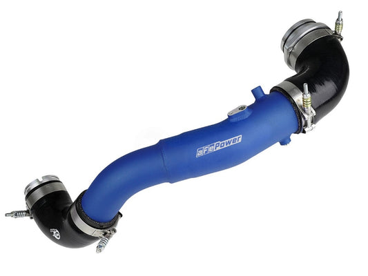 aFe 46-20408-L BladeRunner 2-1/2 IN to 3 IN Aluminum Hot-Side Charge Pipe Blue