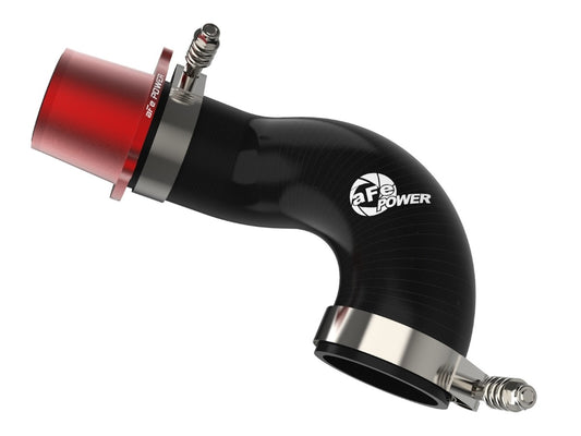 aFe 46-20417-R BladeRunner Turbo Muffler Delete for aFe Charge Pipe Red