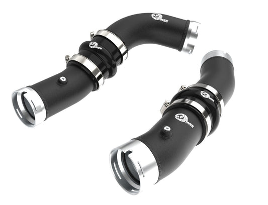 aFe 46-20724-B BladeRunner 2-1/2 IN &amp; 3 IN Aluminum Hot and Cold Charge Pipe Kit Black