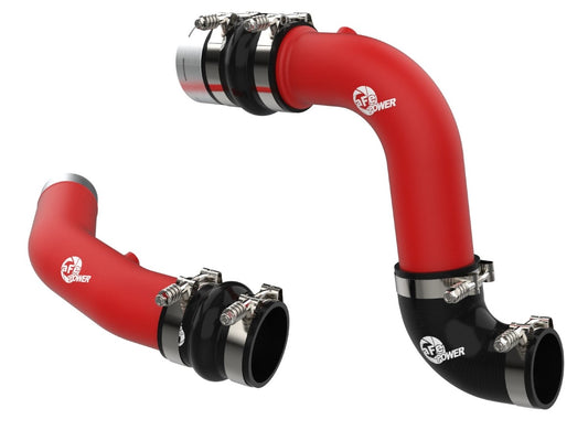aFe 46-20734-R BladeRunner Aluminum Hot and Cold Charge Pipe Kit Red