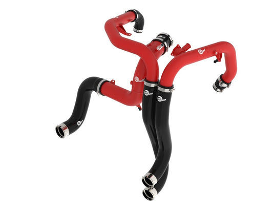 aFe 46-20754-R BladeRunner Aluminum Hot and Cold Charge Pipe Kit Red