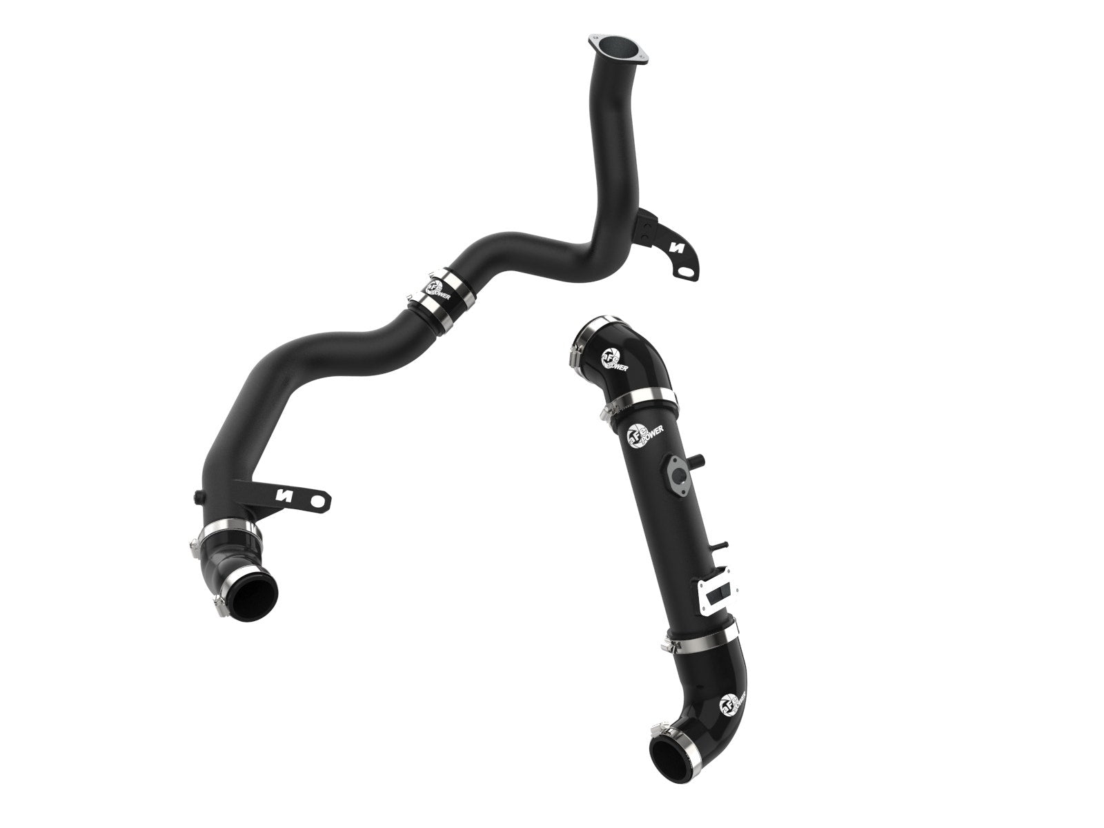 aFe 46-20764-B BladeRunner Aluminum Hot and Cold Charge Pipe Kit Black