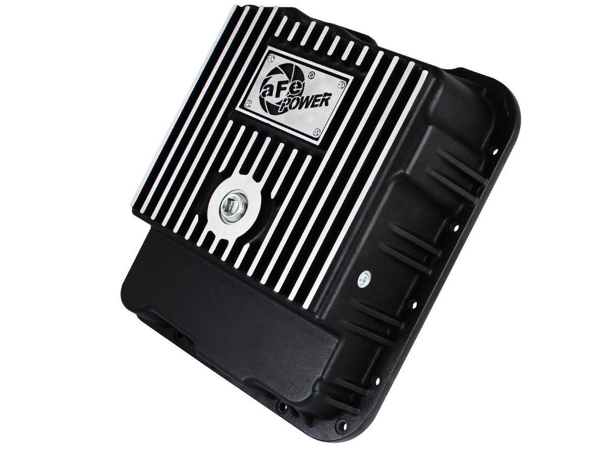 aFe 46-70242 aFe POWER Pro Series Transmission Pan Black w/ Machined Fins