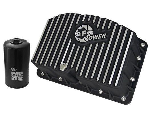 aFe 46-70322 aFe POWER Pro Series Engine Oil Pan Black w/ Machined Fins