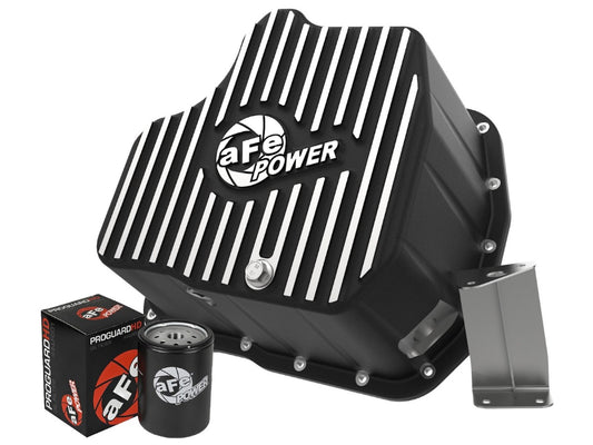 aFe 46-70332 aFe POWER Pro Series Engine Oil Pan Black w/ Machined Fins