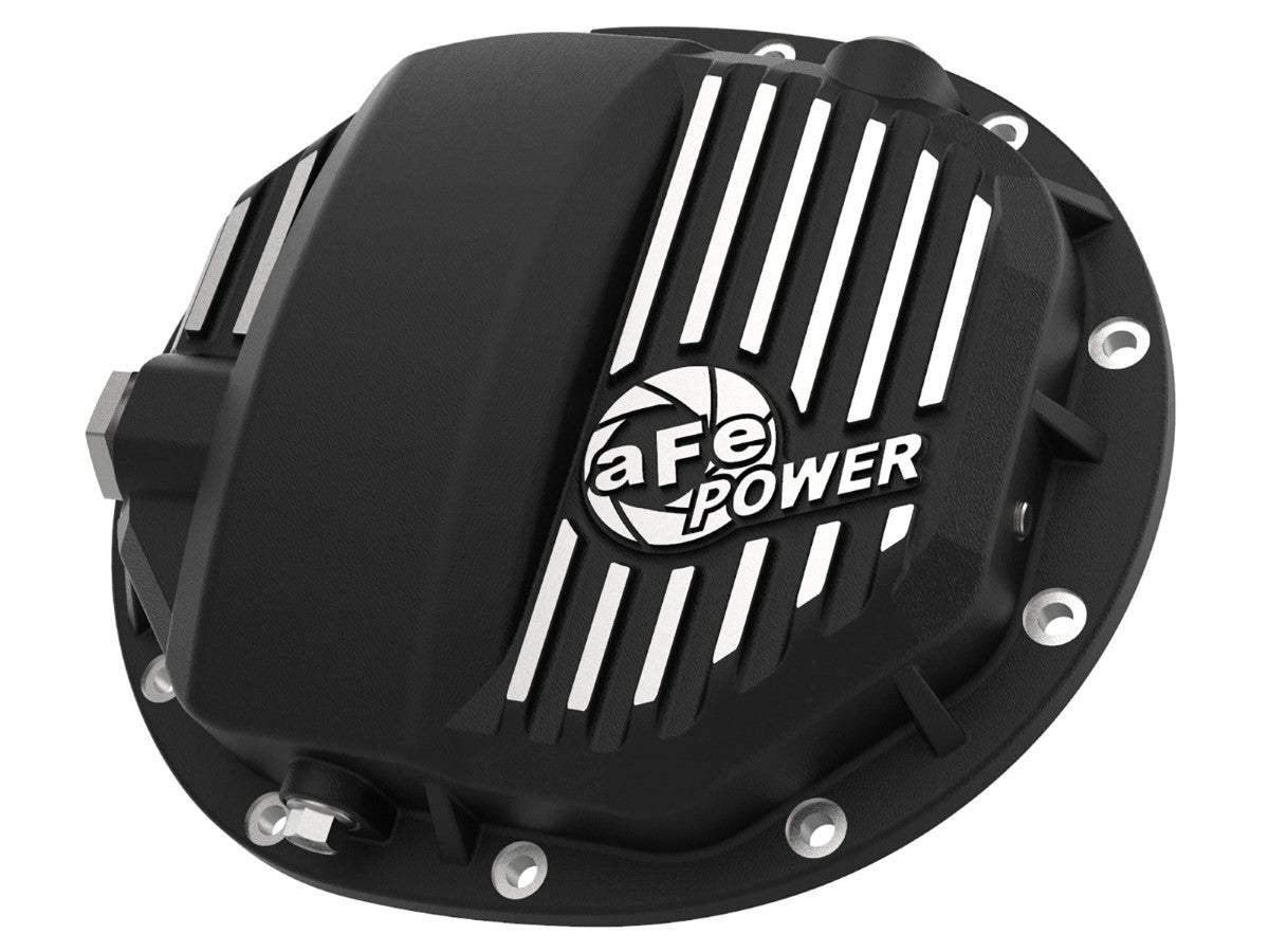 aFe 46-71120B aFe POWER Pro Series AAM 9.5/9.76 Rear Differential Cover Black w/ Machined Fins