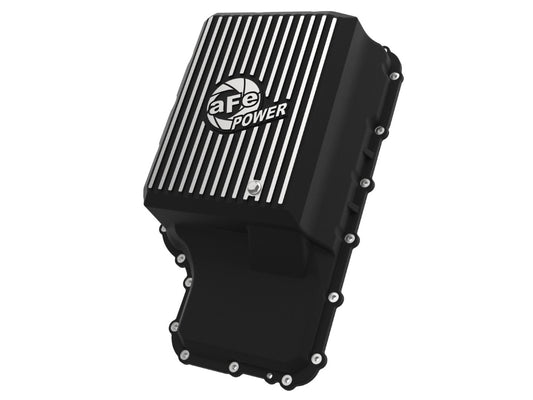 aFe 46-71220B aFe POWER Pro Series Transmission Pan Black w/ Machined Fins