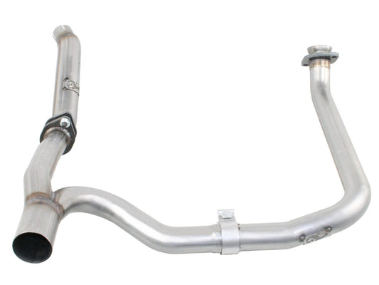 aFe 48-06210 Twisted Steel Loop Delete Down-Pipe &amp; Y-Pipe 2" to 2-1/2" Aluminized Steel Exhaust System