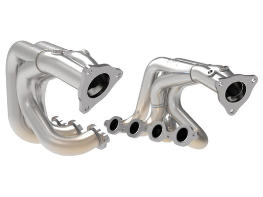 aFe 48-34148-H Twisted Steel 304 Stainless Steel Long Tube Header w/ Brushed Finish