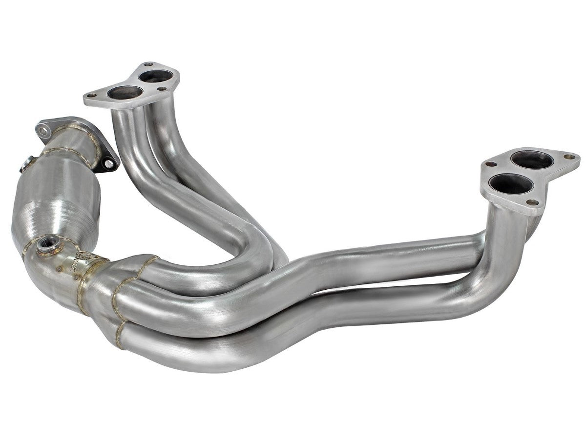 aFe 48-36005-1HC Twisted Steel 304 Stainless Steel Long Tube Header w/ Cat